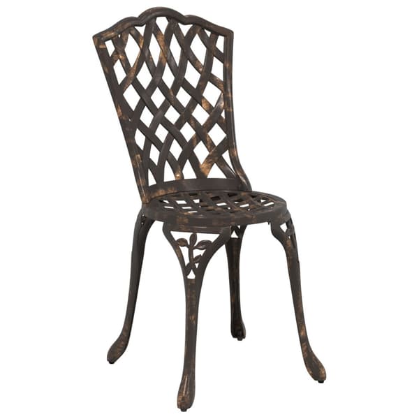 Trädgårds Bistro Set 3 pcs Brons Aluminium