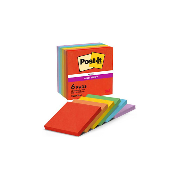Notes POST-IT SS Playful 76x76 6/fp