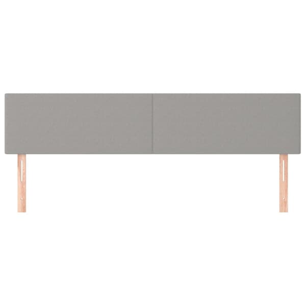 Sänggavlar ljusgrå 200x5x78/88 cm tyg