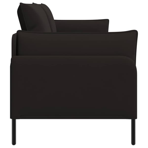 3-Sits soffa Svart 222 x 81 x 89 cm Sammet