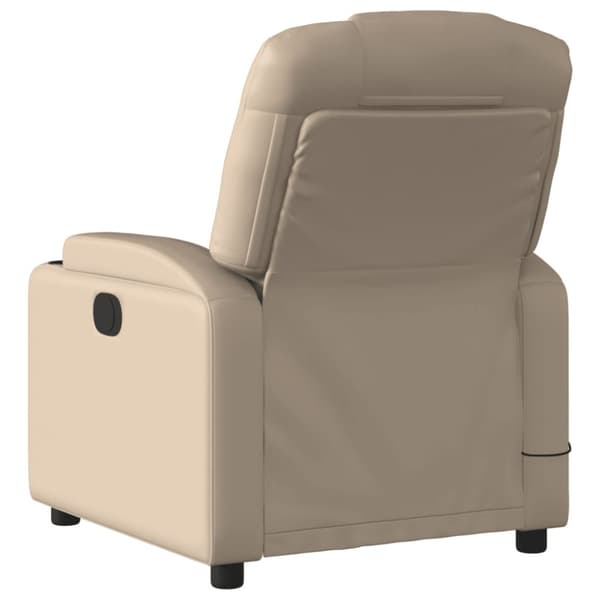 Elektrisk massagefåtölj cappuccino konstläder