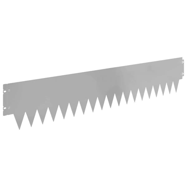 Kant för gräsmatta 10 pcs 103 x 20 cm metall Silver