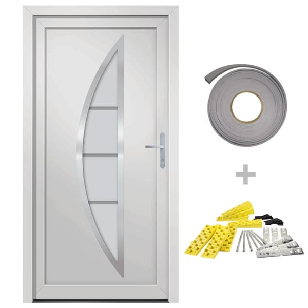 Ytterdörr vit 98x208 cm PVC