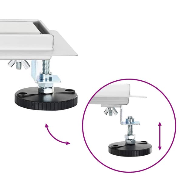 Duschavlopp 2-i-1 med 360° Siphon Silver 80 cm
