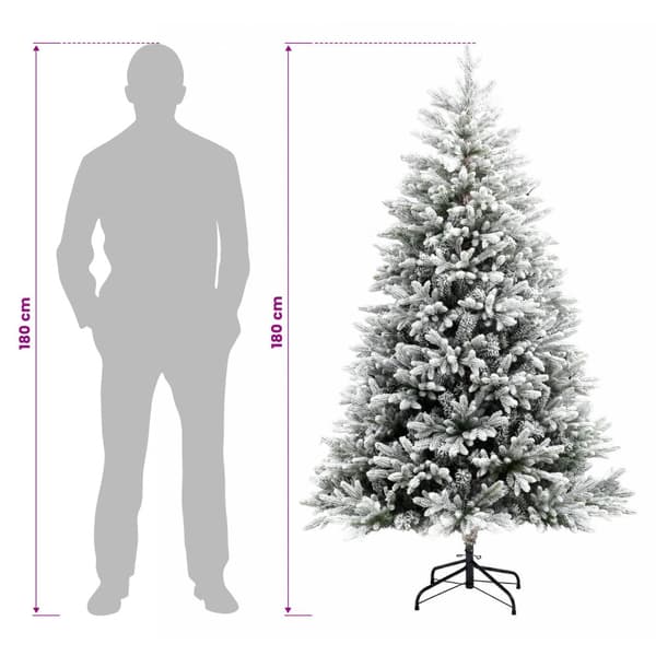 Plast Hingad Julgran 180 cm 300 LED-lampor Varmvit