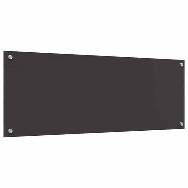 Köksskydd 2 pcs Mörkgrå 110 x 40 cm härdat glas