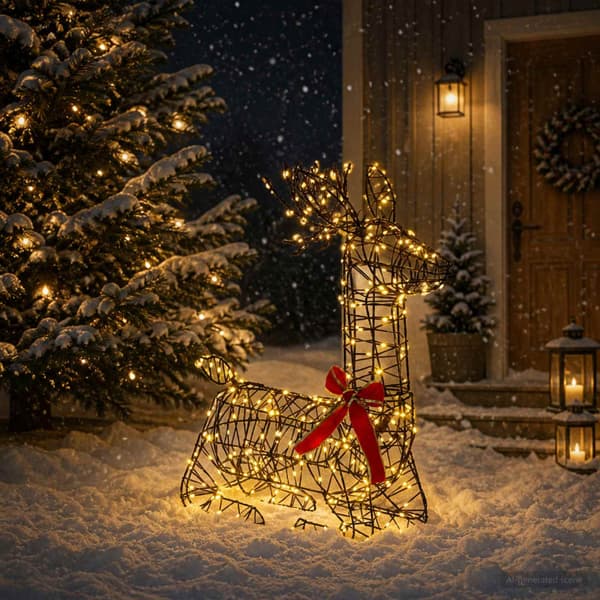 3D Julren LOVIISA 280 LED-lampor Varmvit 55 x 22 x 63 cm