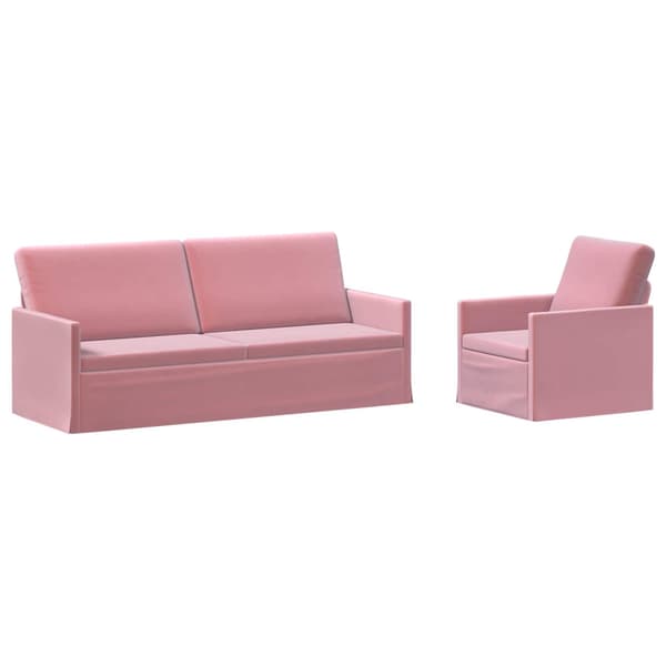 Soffset 2 st Rosa Sammet (V)