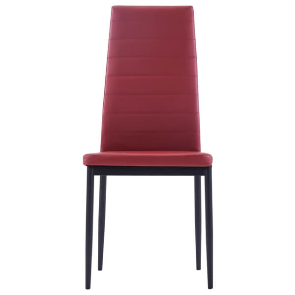 Matbord och stolar 5 delar vinröd