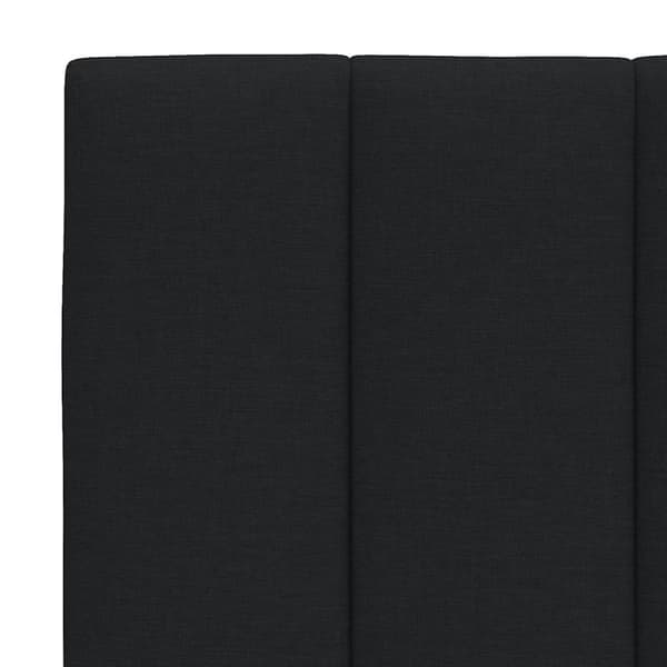 Headboard Cushion "Hanko" Black 100 cm Fabric