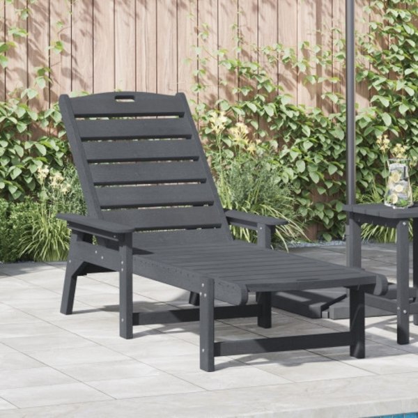 Solstol Ljusgrå 53x162x98.5 cm HDPE
