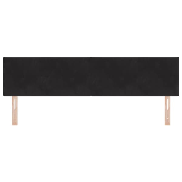 Huvudgavel Svart 180 cm Sammet