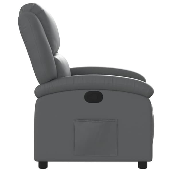 Reclinerfåtölj grå konstläder