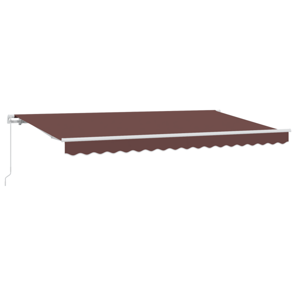 Utfällbar markis Brun 400 x 200 cm tyg