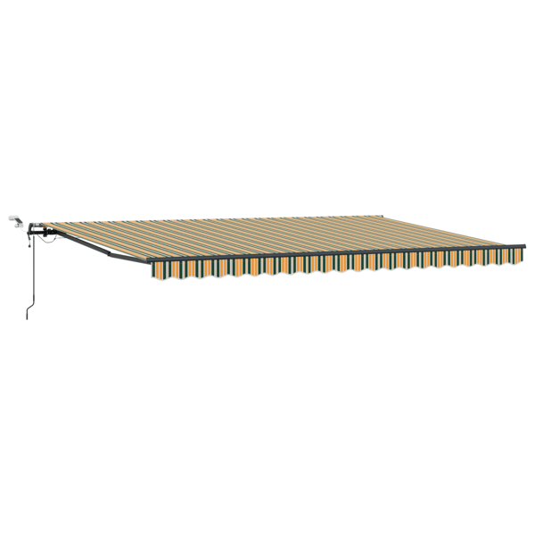 Markis tyg Grön och gul 500 × 300 cm Polyester