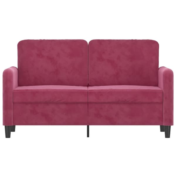 2-sitssoffa vinröd 120 cm sammet