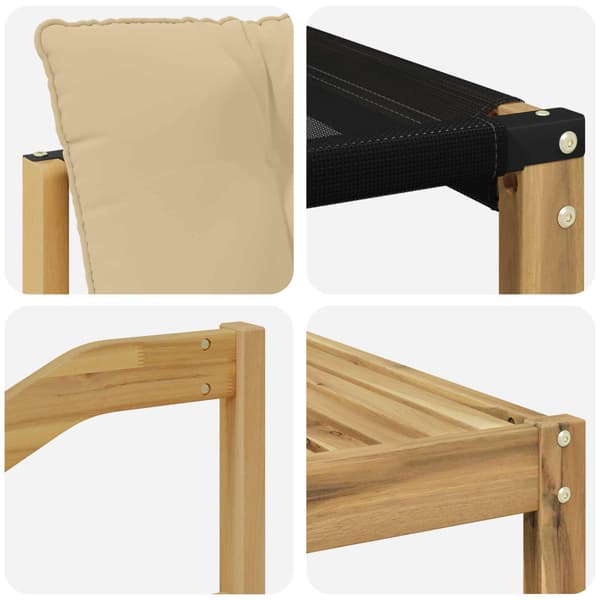 Utomhussoffset med kudde 9 pcs Vit och Beige