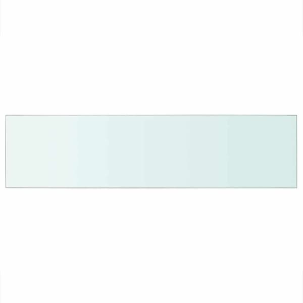 Hyllplan 2 st glas genomskinlig 100x25 cm
