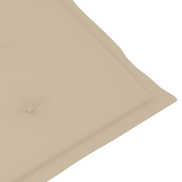 Trädgårdsstolar 6 st med beige dynor massiv teak