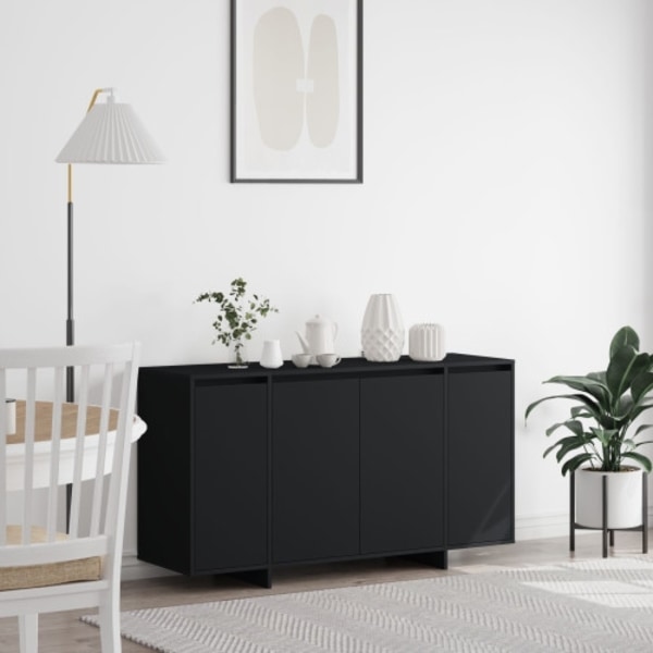Svart Sideboard Svart Konstruerat trä 135 x 41 x 75 cm
