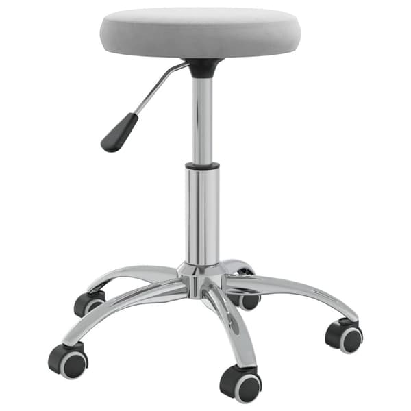 Massagepall ljusgrå sammet