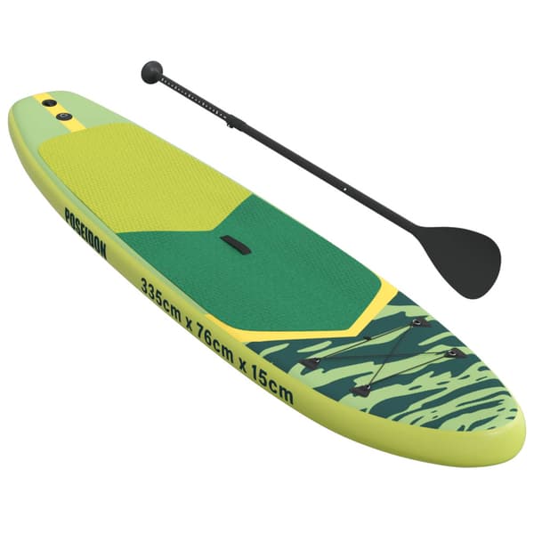 Uppblåsbar Stand Up Paddle Board POSEIDON Grön 335 x 76 x 15 cm