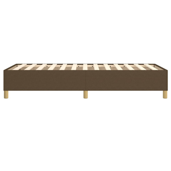 Boxspring-sängram mörkbrun 100x200 cm tyg