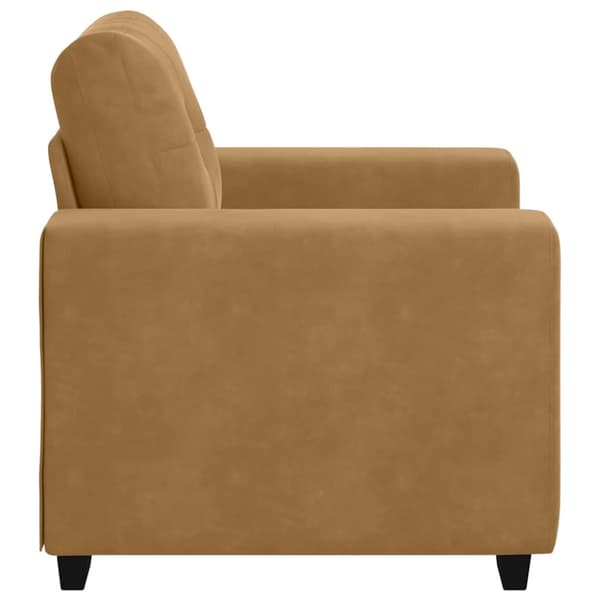 Soffstol brun 100x78x80 cm sammet