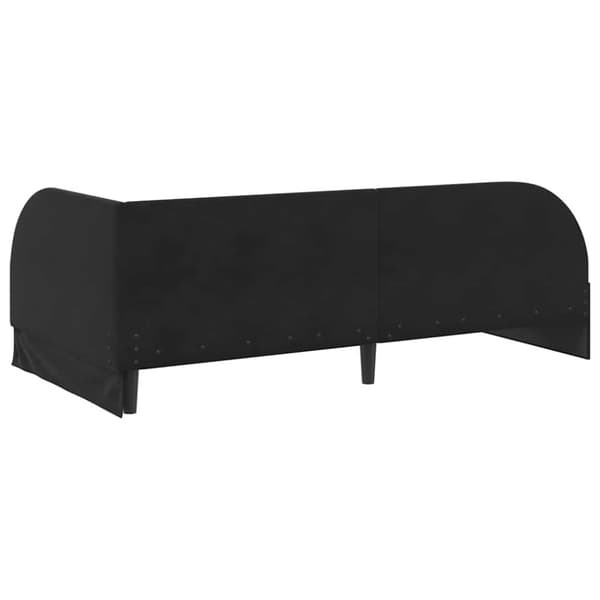 Hörn Sängram med Madrass 2 st Svart 100 x 200 cm Sammet
