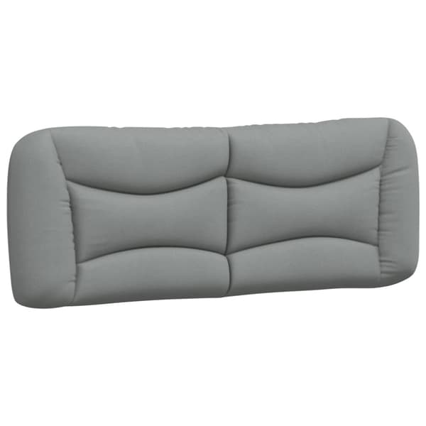 Bed Frame without Mattress "Hvar" Light Grey 140x190 cm Fabric