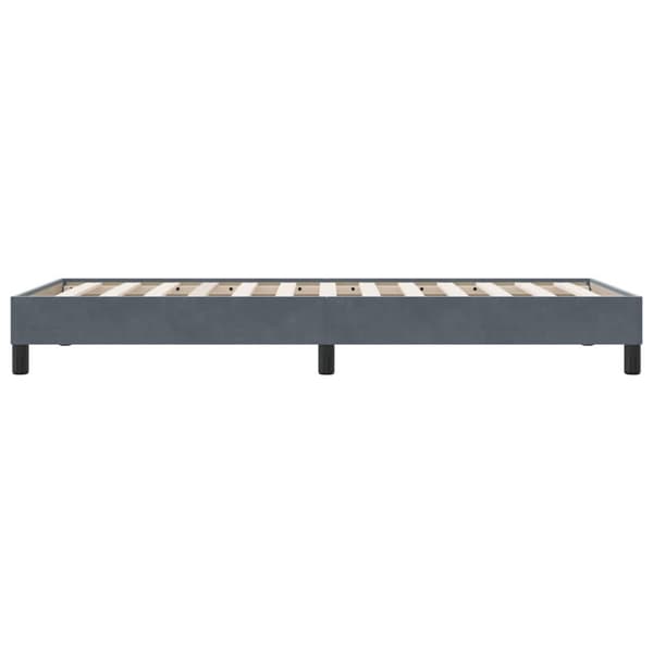 Sängram utan madrass mörkgrå 100x210 cm sammet