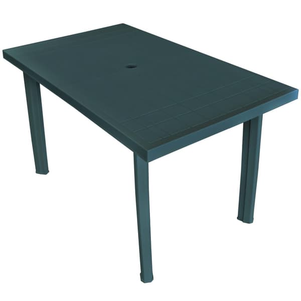 Trädgårdsbord grön 126x76x72 cm plast