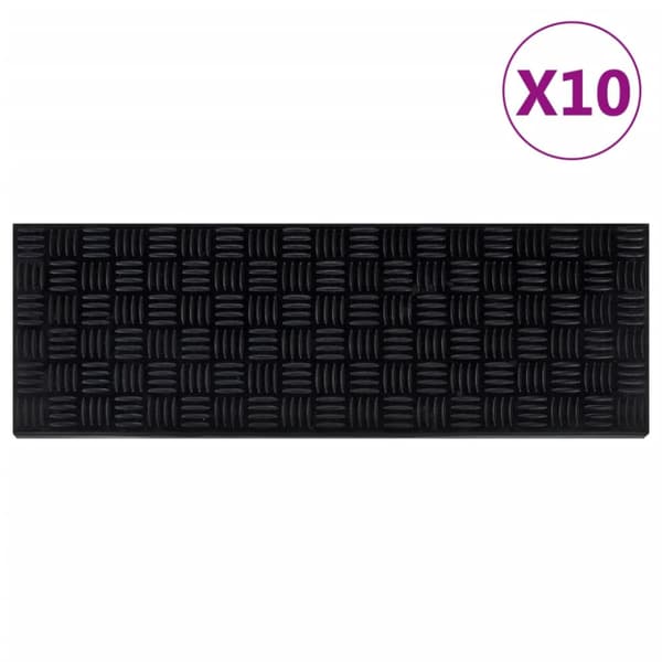 Trappstegsmattor 10 st 25x75 cm gummi