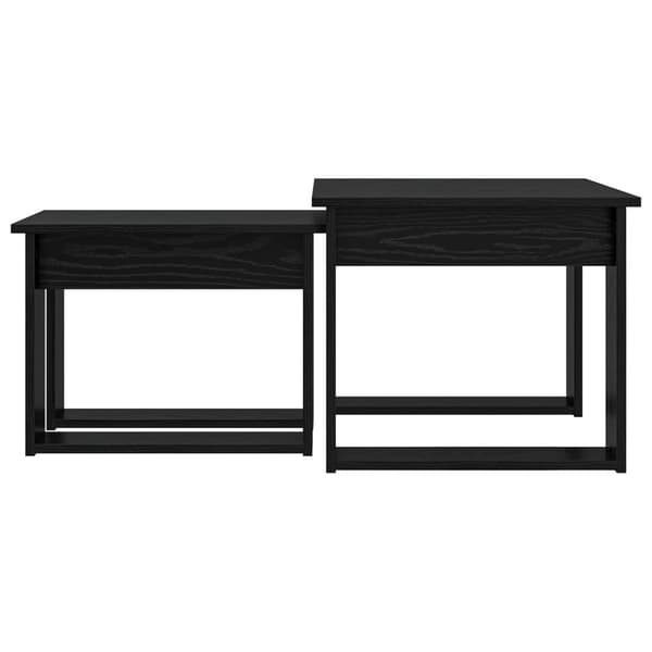 Kaffebordsset 2 pcs Svart Ek Konstruerat trä