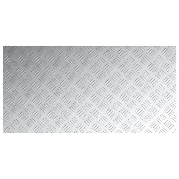 Trappsteg Rektangulär 4 pcs Silver 100 x 50 cm Aluminium