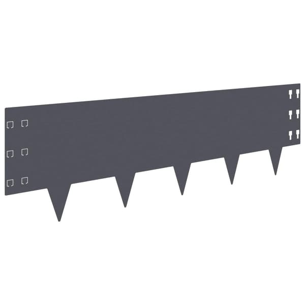 Kant för gräsmatta 30 pcs 100 x 30 cm Stål Antracit
