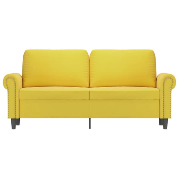 2-sitssoffa gul 140 cm sammet