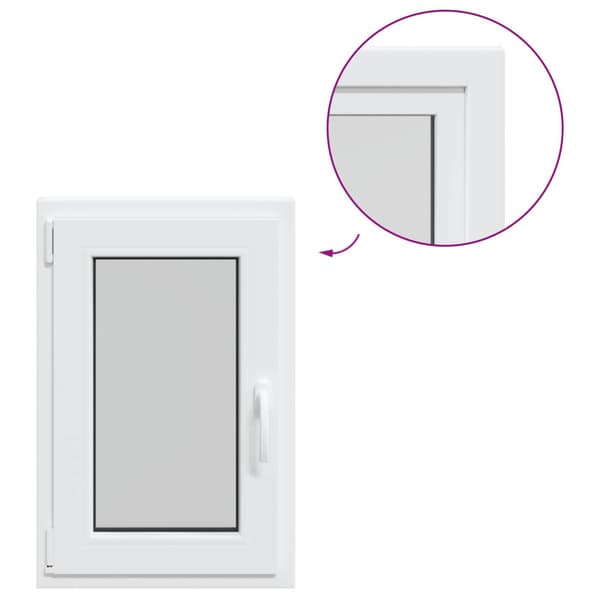 Källarfönster RISOR Vit 50 x 75 cm PVC och glas