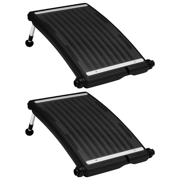 Välvd solpanel för pool 2 st 72,5x46 cm