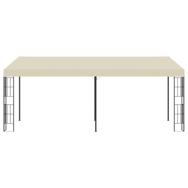 Väggmonterad paviljong 3x6 m gräddvit tyg