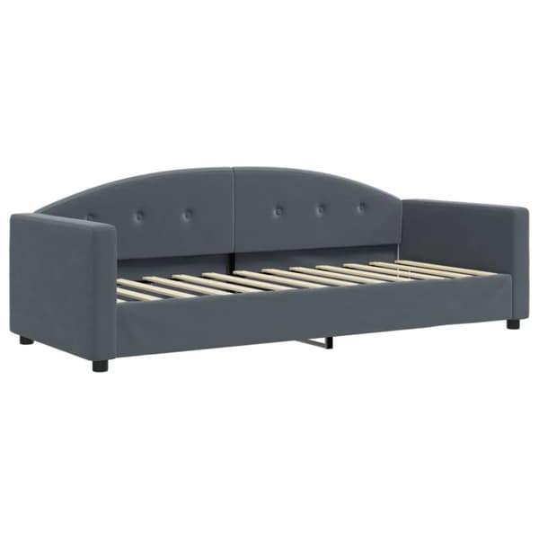 Dagbädd utdragbar mörkgrå 80x200 cm sammet