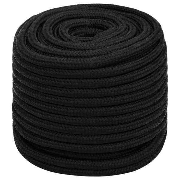 Rep svart 16 mm 100 m polyester