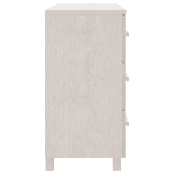 Skänk HAMAR vit 90x40x80 cm massiv furu