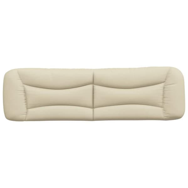 Headboard Cushion "Hvar" Cream 180 cm Fabric