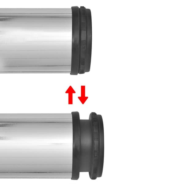 4 Höjdjusterbara bordsben i krom 870 mm