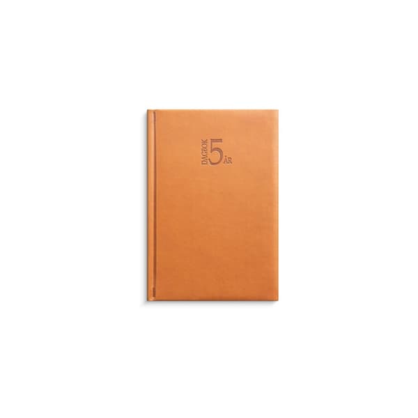 5-årsdagbok konstläder cognac-1055
