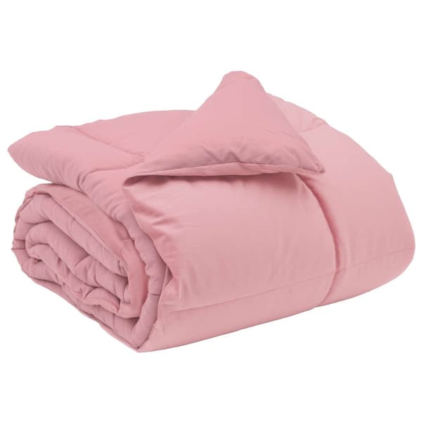 Vinter Täcke Quiltad Rosa 135 x 200 cm Mikrofiber