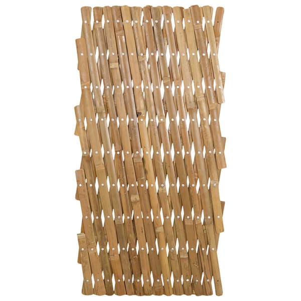 Utvikbar spaljé stängsel 2 pcs Ljusbrun 100 x 105 cm Bambu