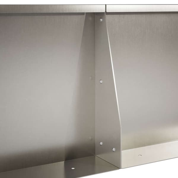 Stödvägg 2 st 60 x 12 x 30 cm Rostfritt stål Silver