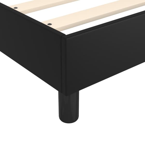 Boxspring-sängram svart 90x190 cm konstläder